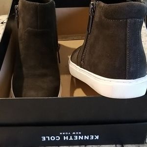 Suede booties worn once!